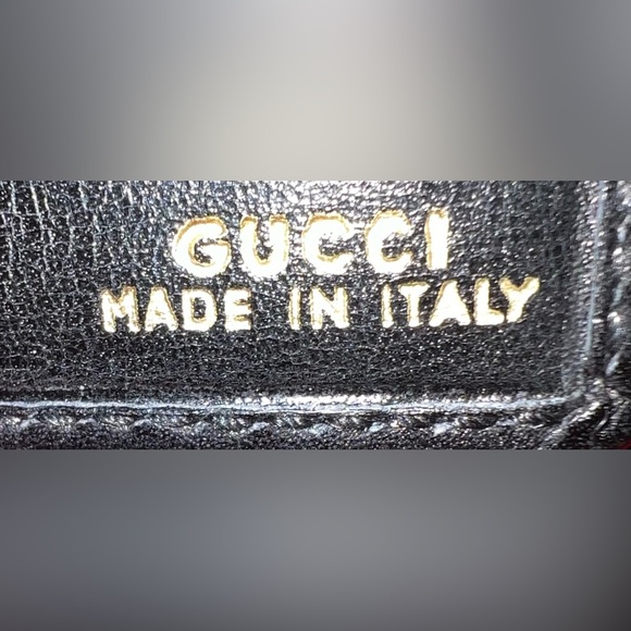 GUCCI AUTHENTIC BLACK CALFSKIN LEATHER UNISEX BIFOLD WITH ID COMPARTMENT. EUC. - Picture 4 of 10